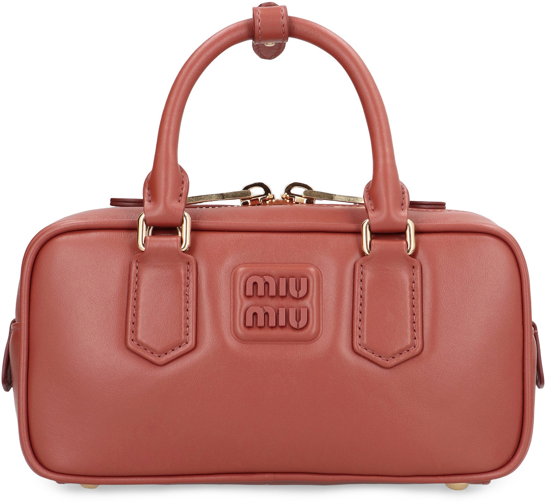 MIU MIU Mini Arcadia Handbag with Double Zipper Closure