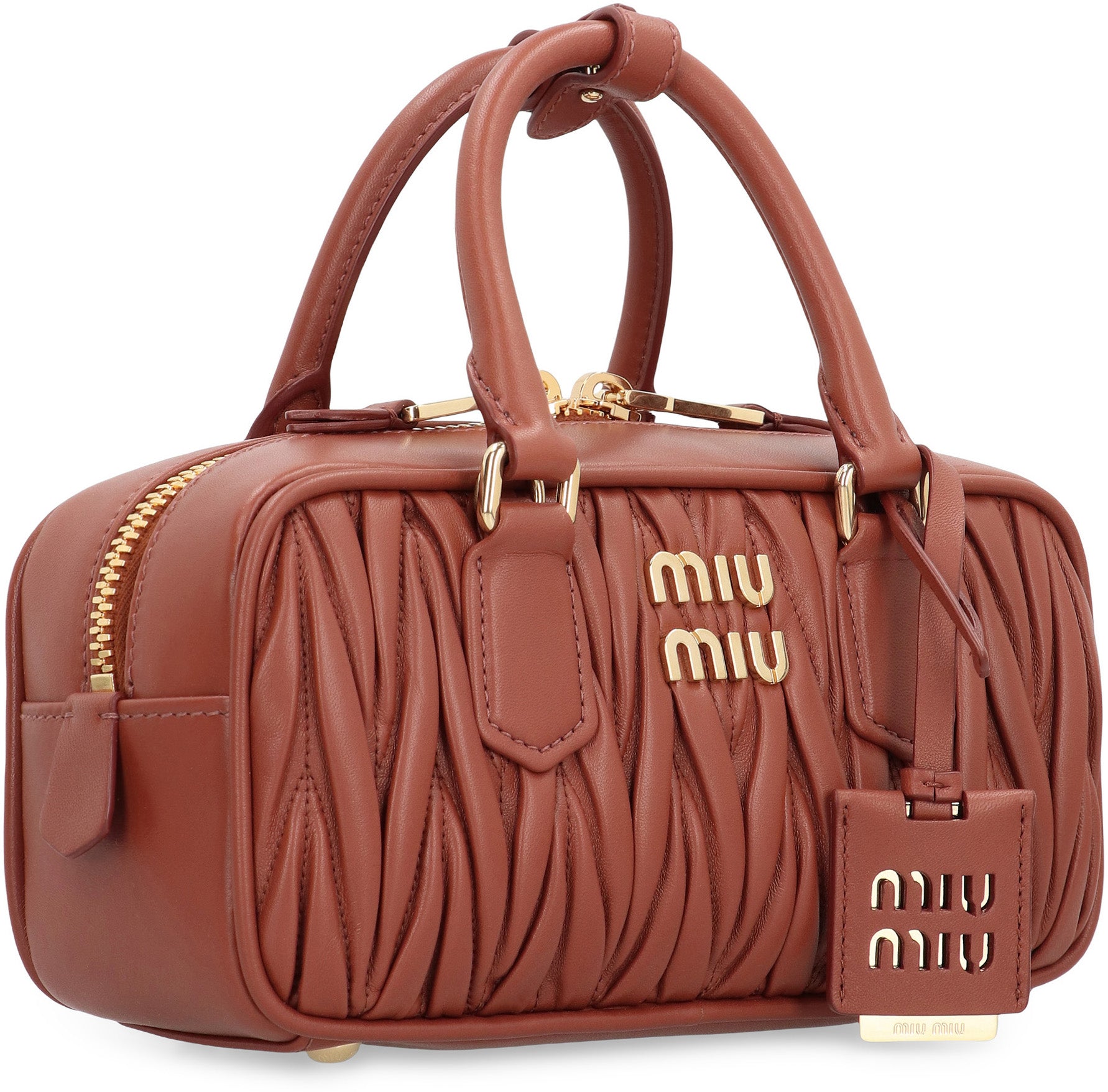 MIU MIU Matelassé Leather Handbag - Mini Elegance