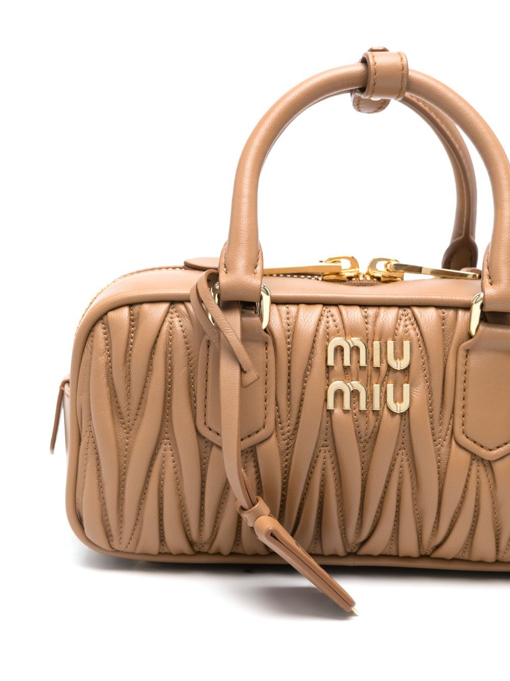 MIU MIU Regular Matelassé Leather Handbag - W 22 X H 10.5 X D 7.5 CM