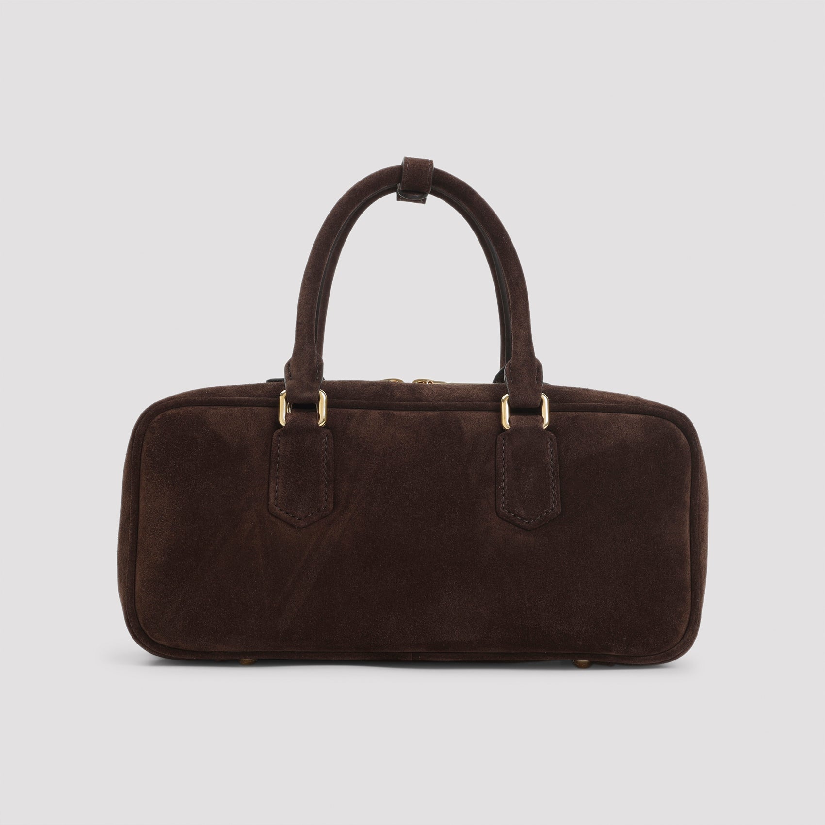 MIU MIU Suede Leather Mini Handbag with Top Handles