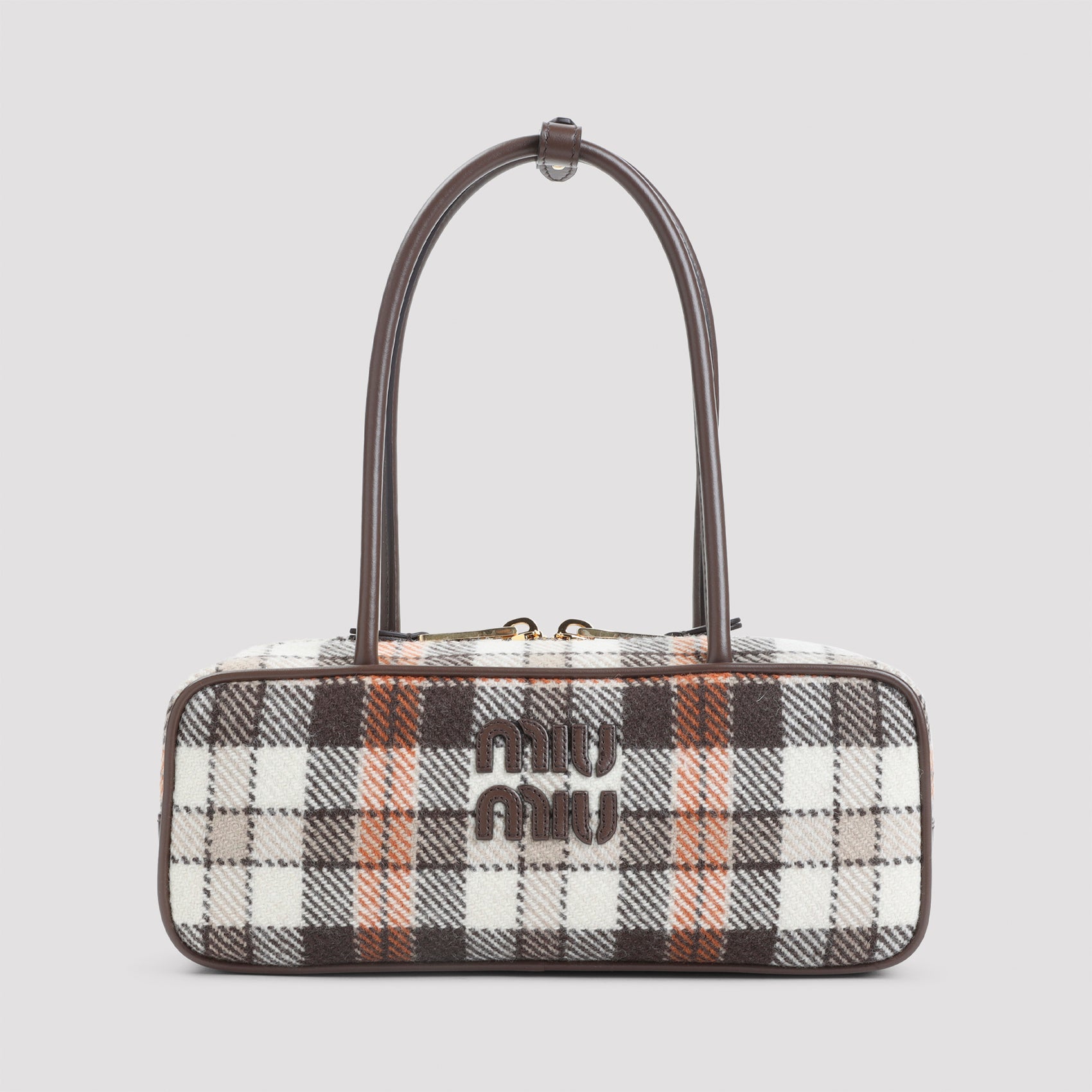 MIU MIU Embroidered Fabric Shoulder Handbag