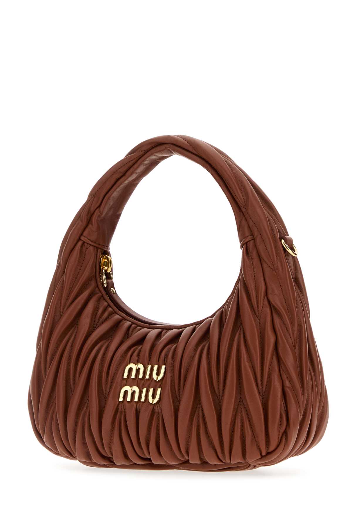 MIU MIU Mini Nappa Quilted Hobo Handbag