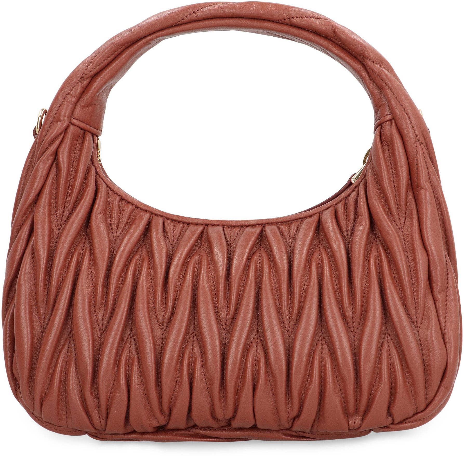 MIU MIU Mini Nappa Quilted Hobo Handbag