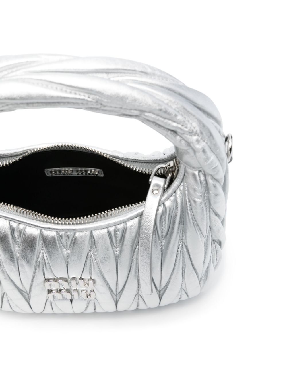 MIU MIU Mini Matelassé Nappa Leather Small Hobo Handbag