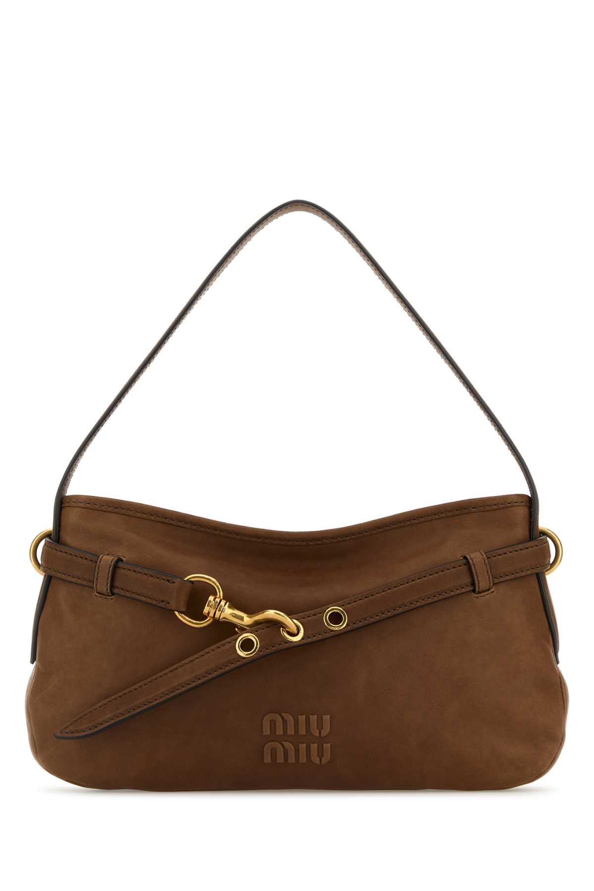 MIU MIU Nappa Leather Avenue Shoulder Handbag