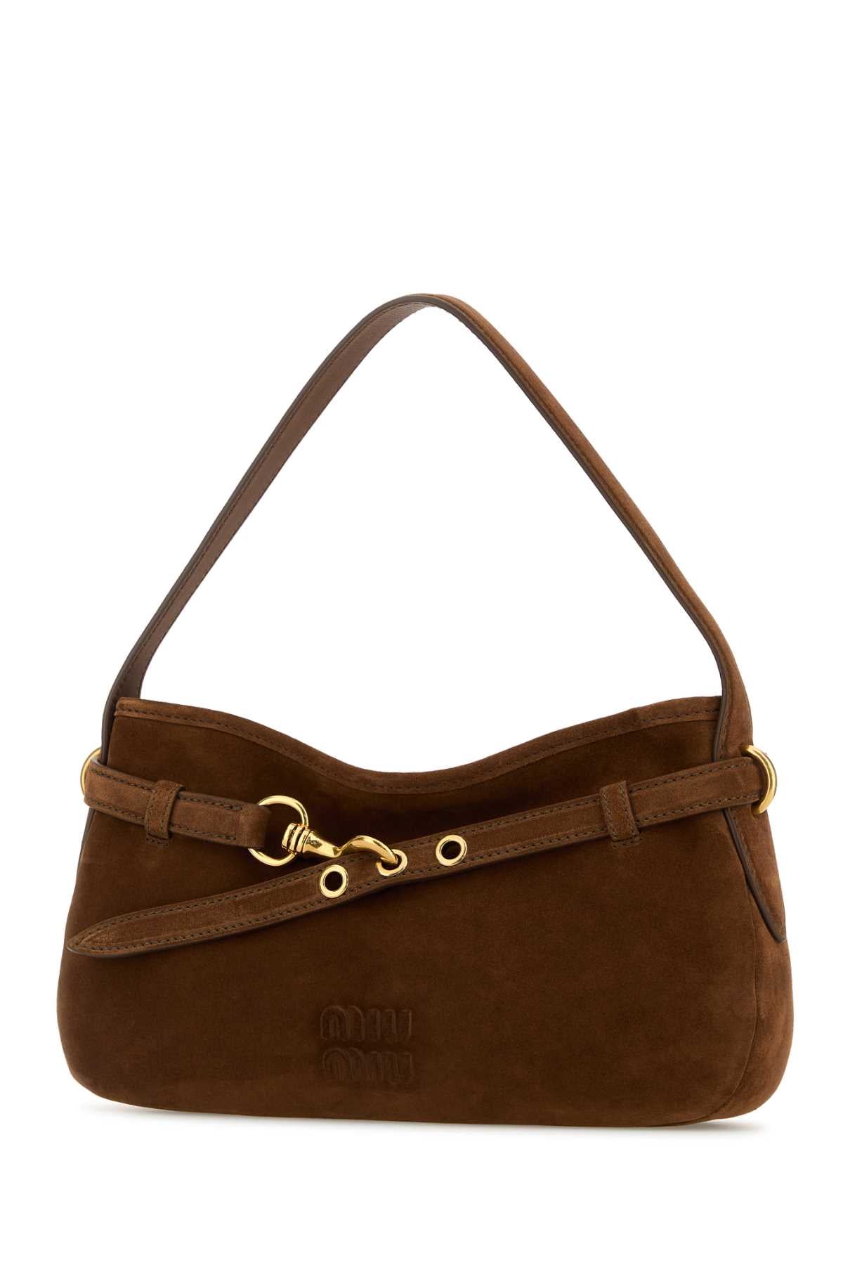 MIU MIU Suede Avenue Shoulder Handbag