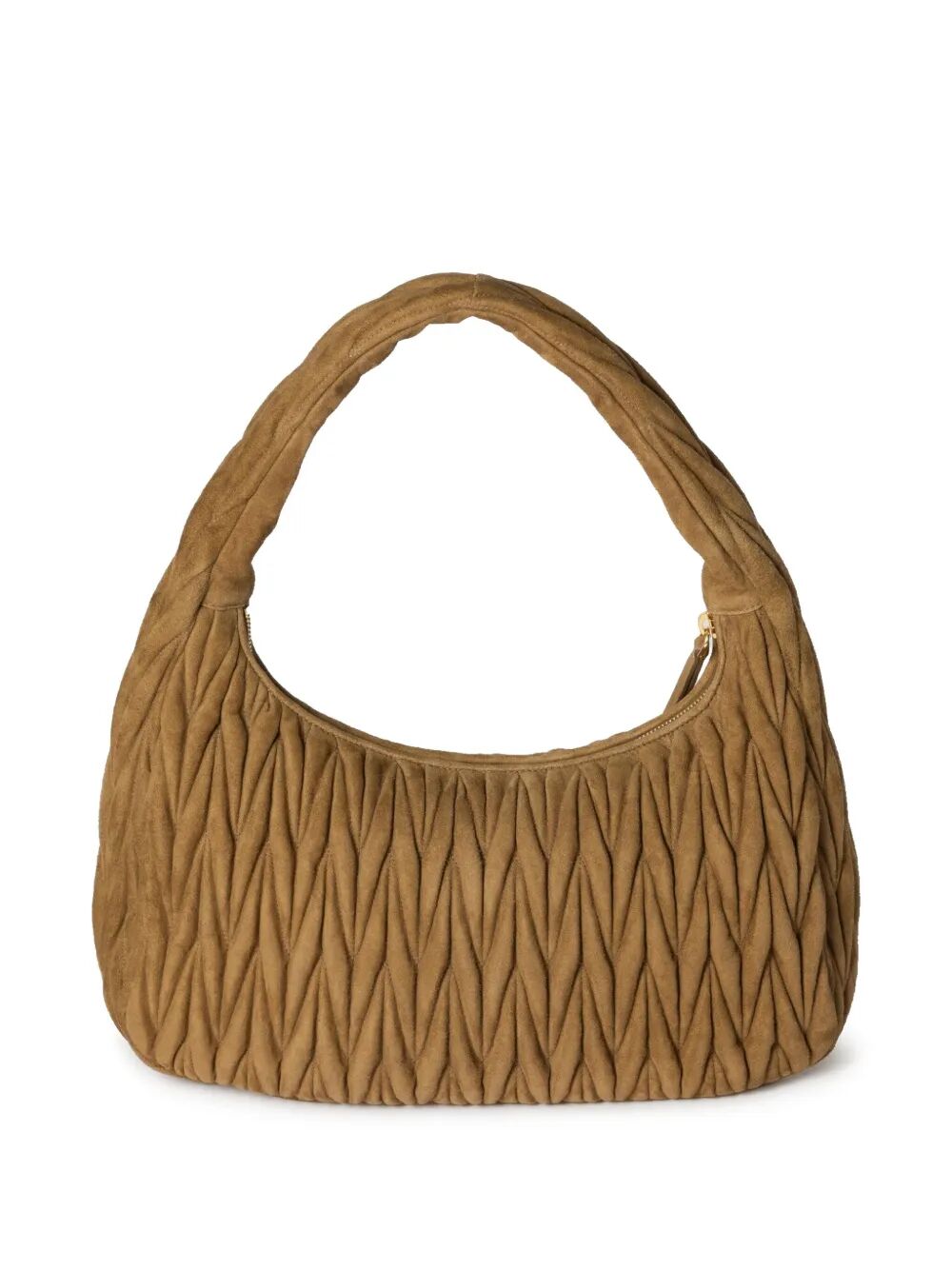 MIU MIU Extra-Large Matelassé Suede Handbag - W35 x H27 x D8.5 cm