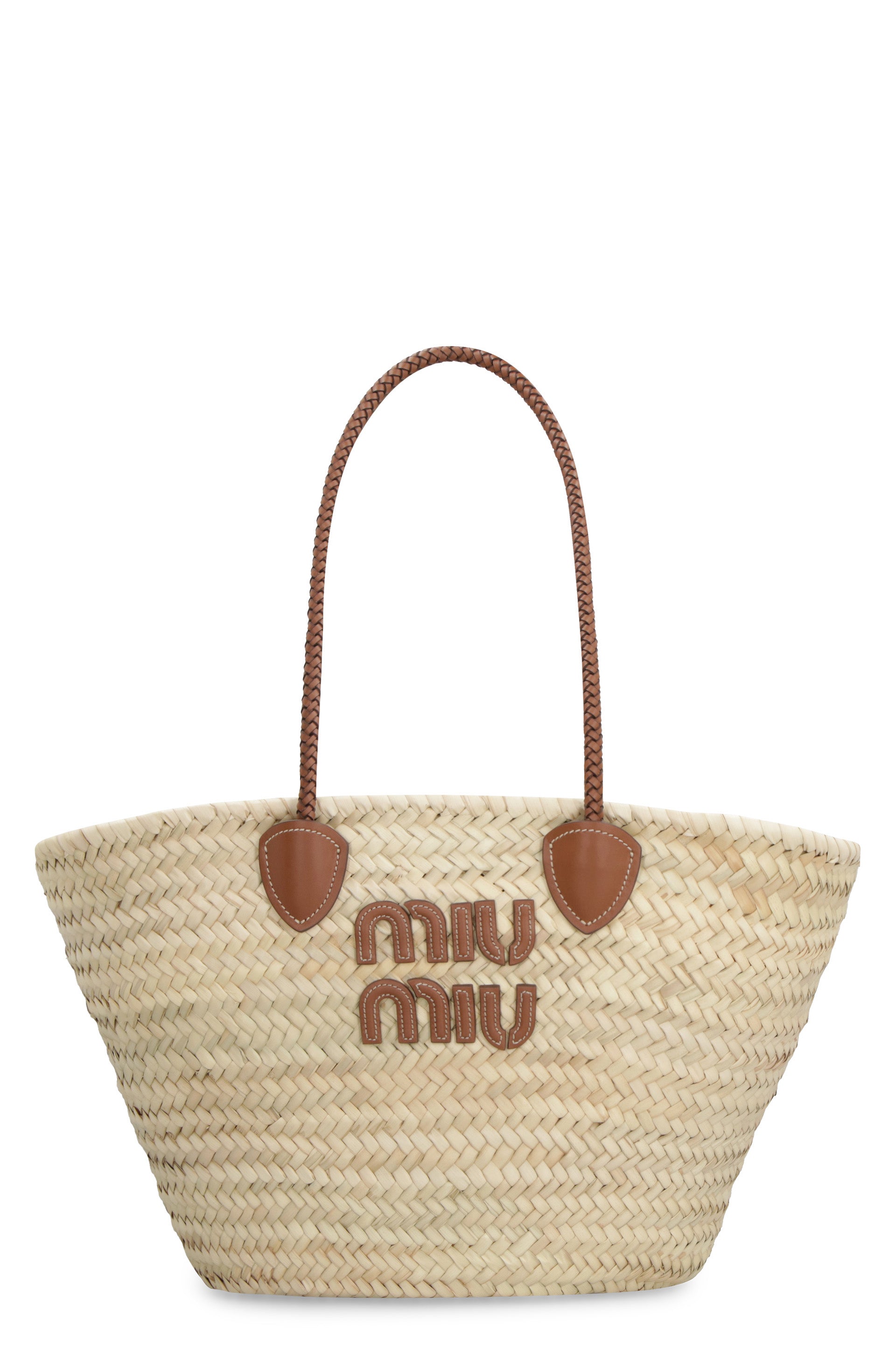 MIU MIU Stylish Raffia Tote Handbag - 28cm