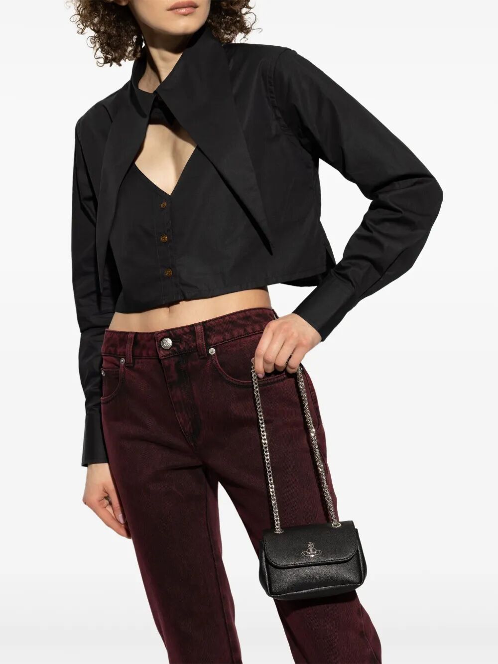 VIVIENNE WESTWOOD Mini Faux Leather Crossbody Handbag