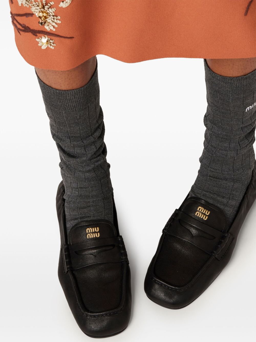 MIU MIU Elastic Heel Loafer for Women