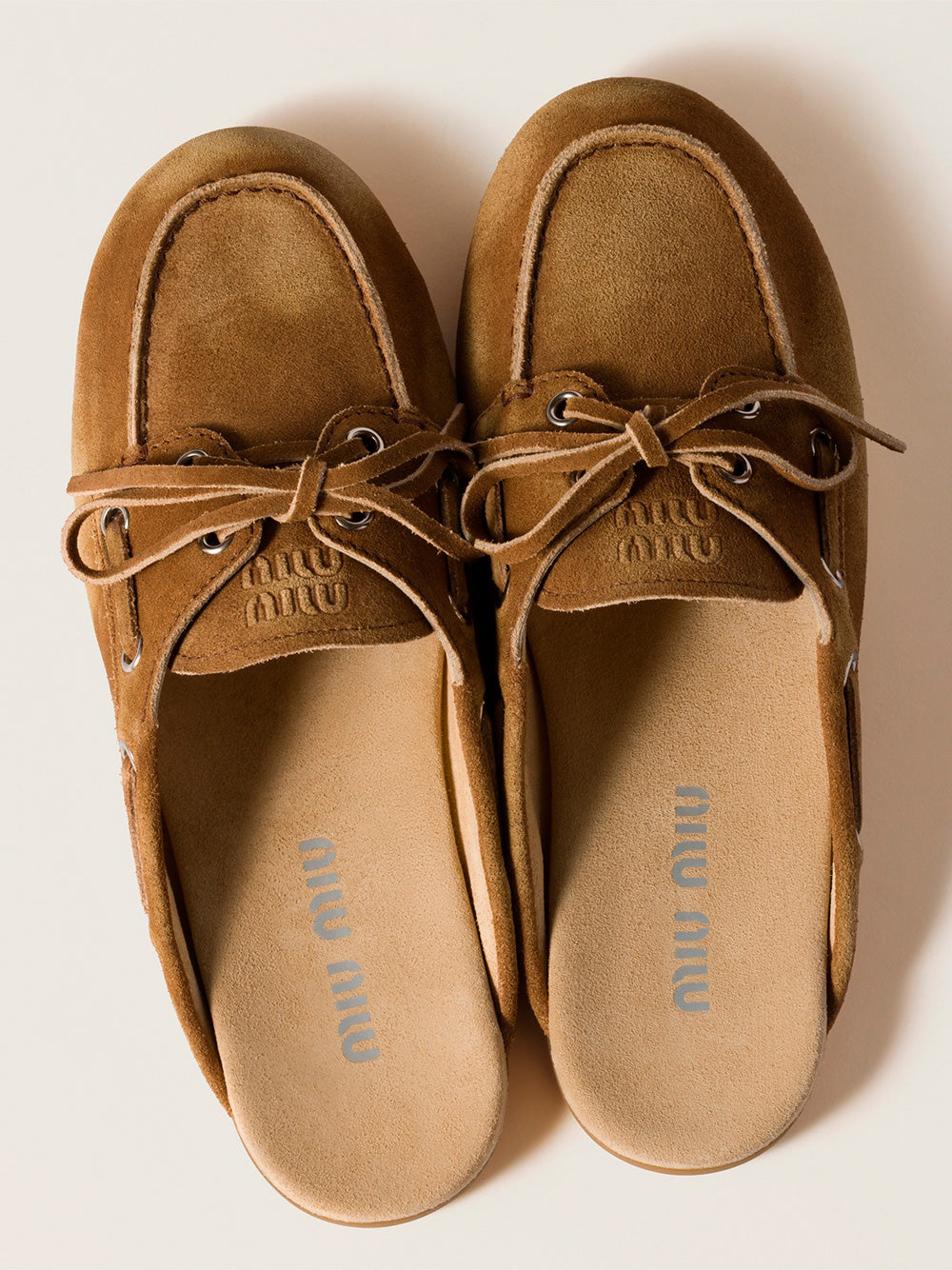 MIU MIU Faded Suede Flats for Women