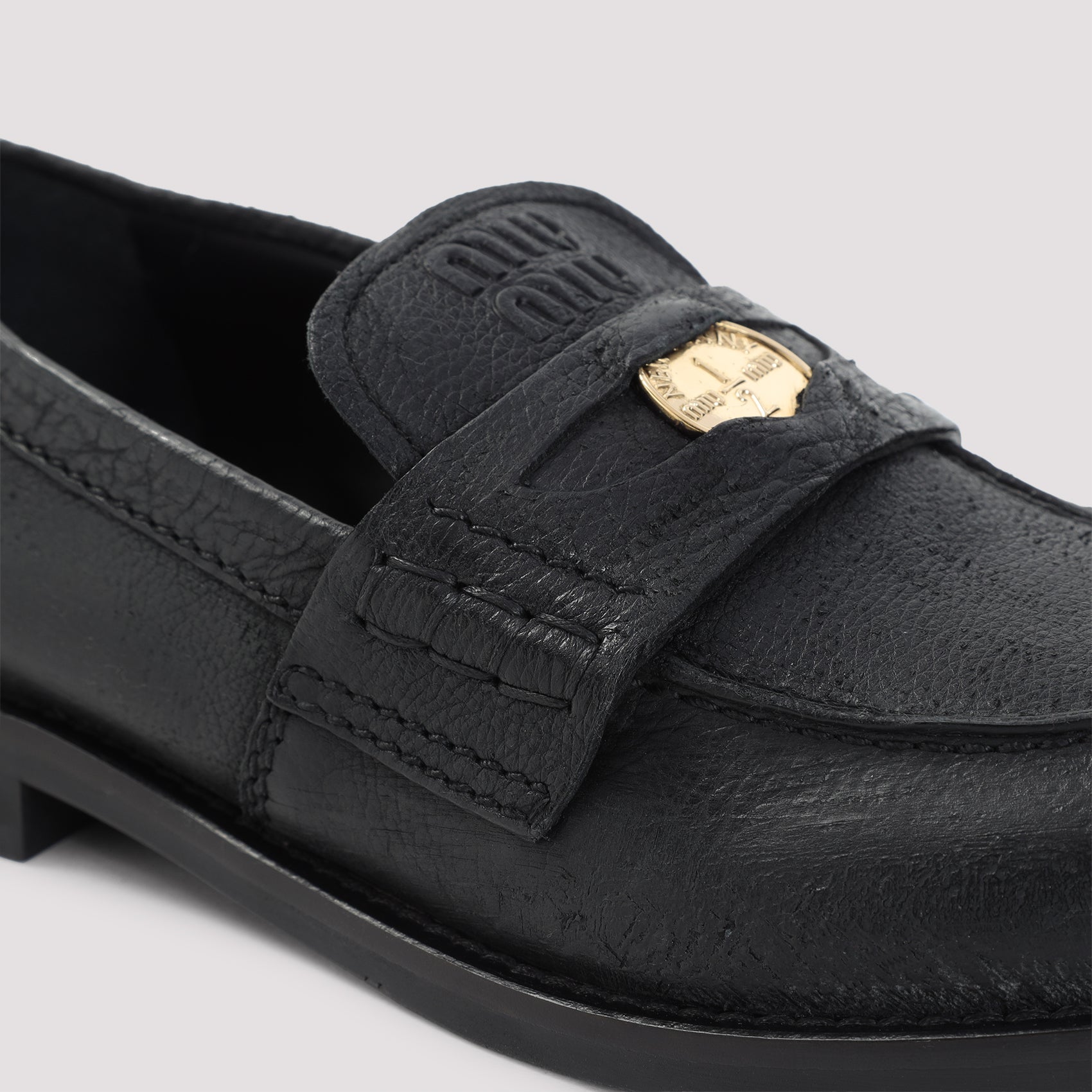 MIU MIU Exquisite Leather Loafers for Women