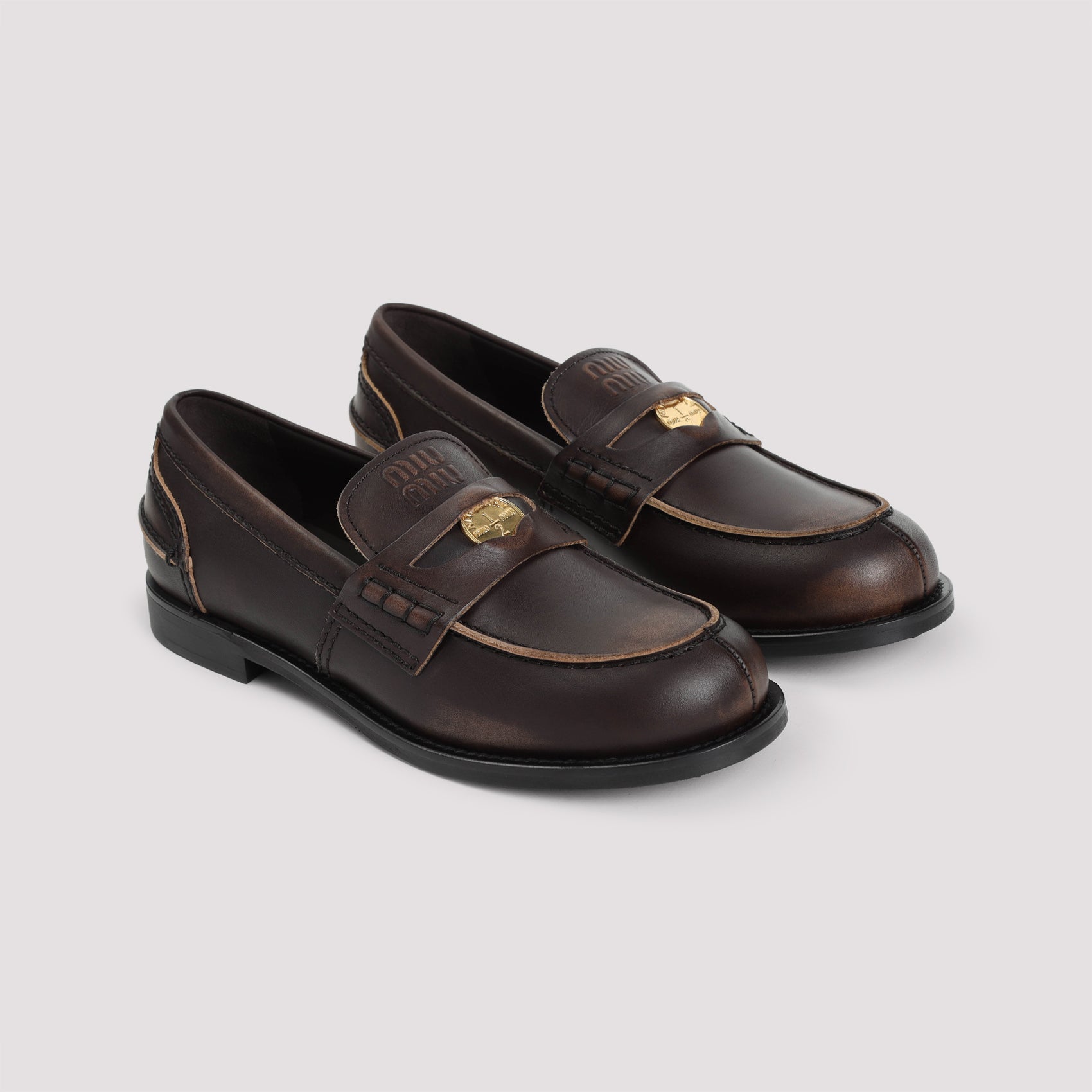 MIU MIU Leather Loafers for Women