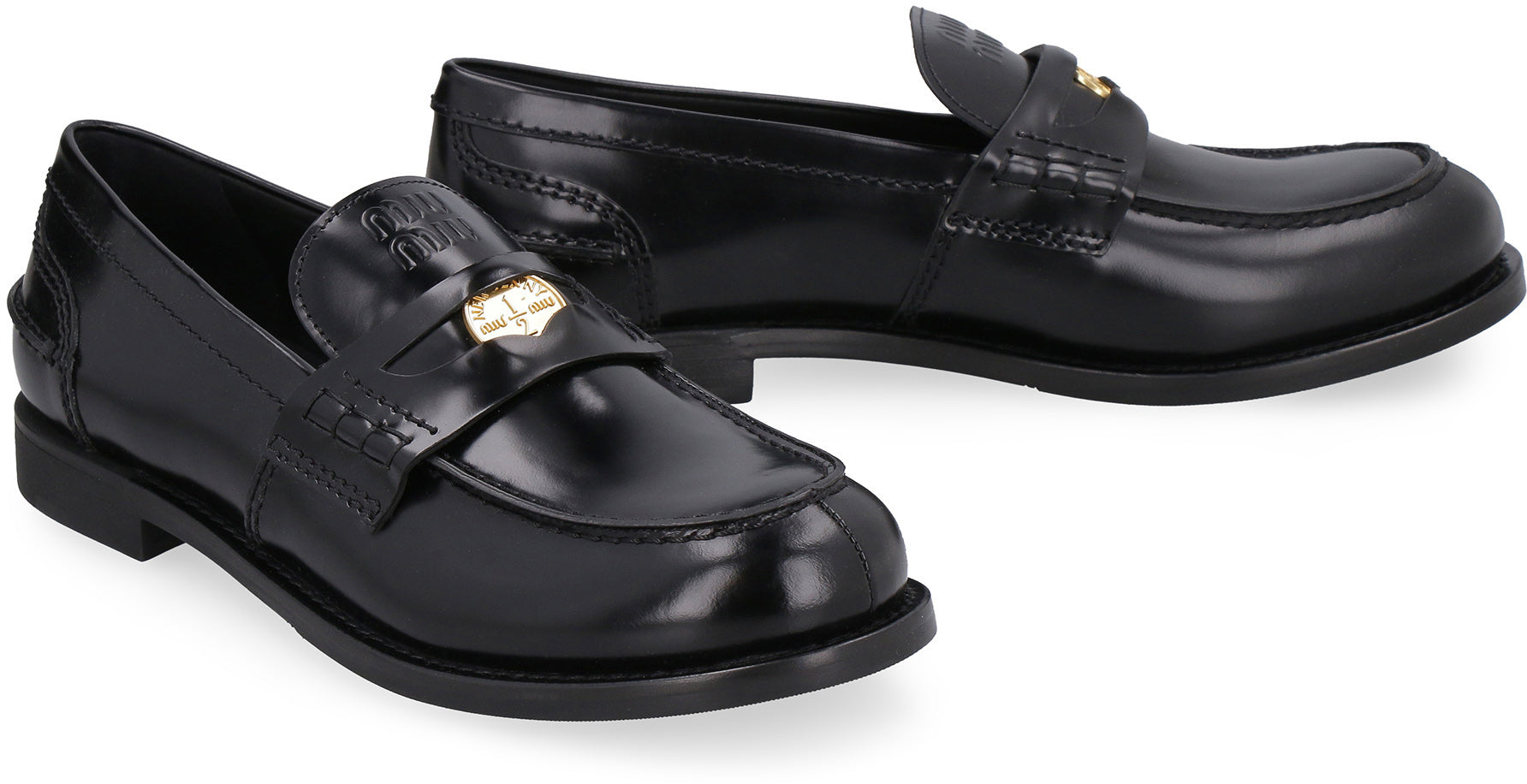 MIU MIU Leather Loafers for Women
