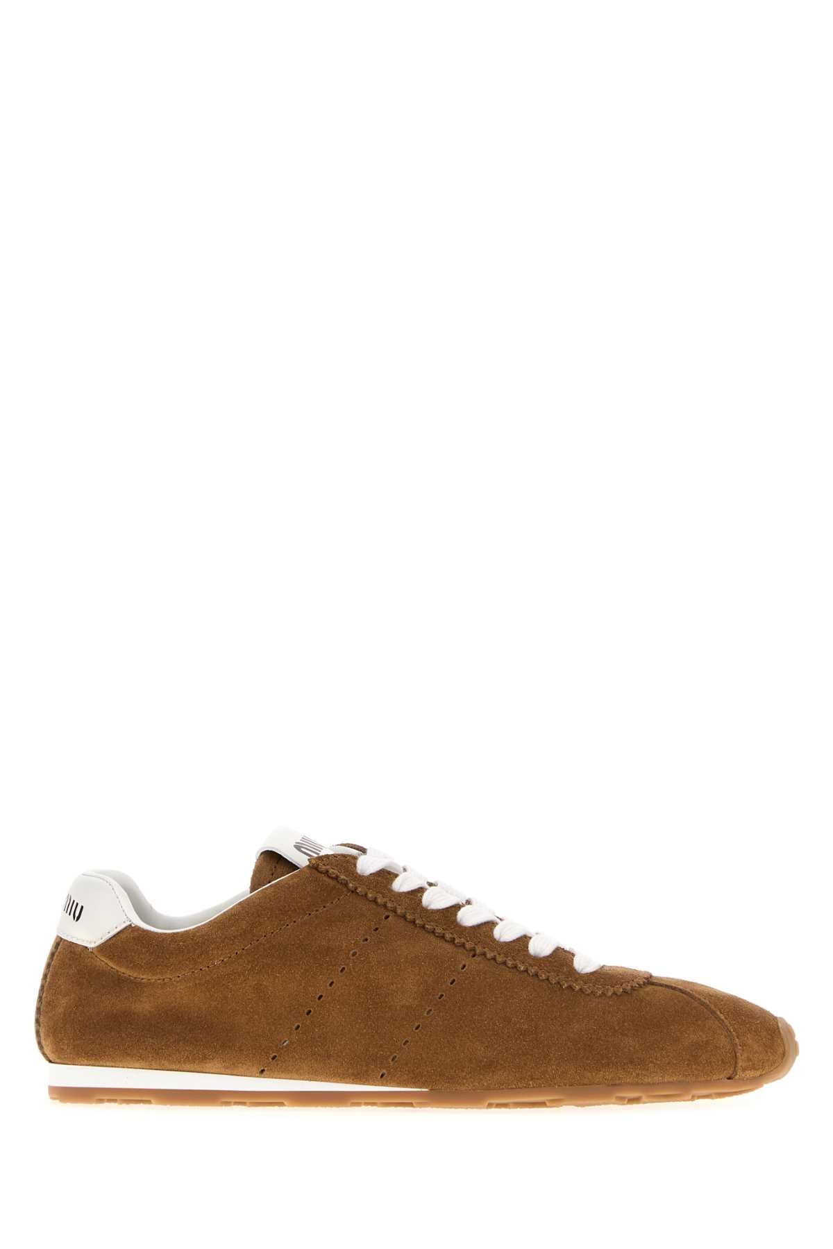 MIU MIU Plush Suede Plume Sneakers for Women