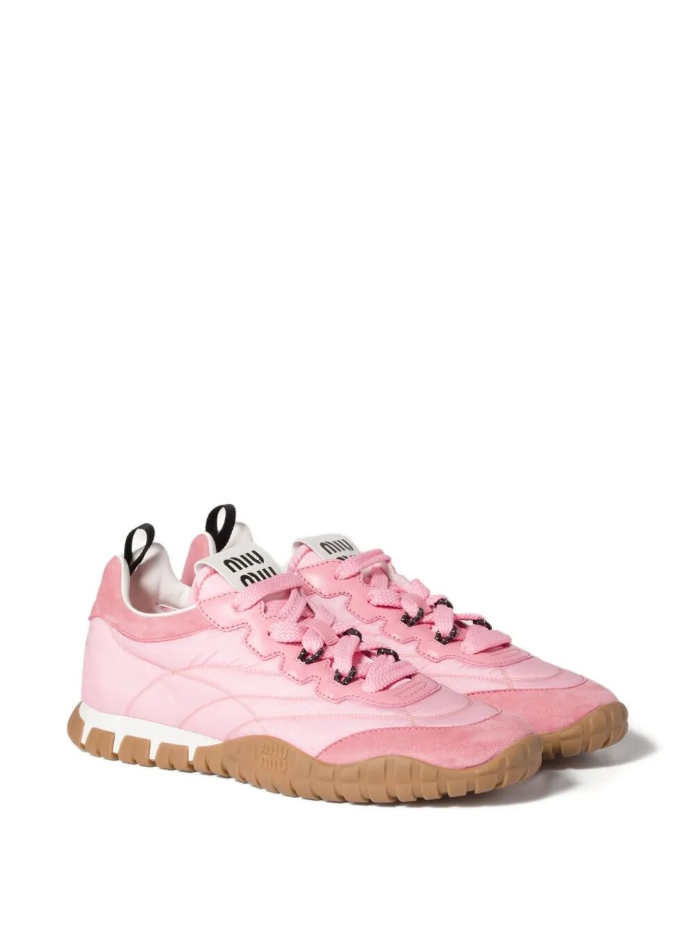 MIU MIU Technical Fabric and Suede Sneakers for Women