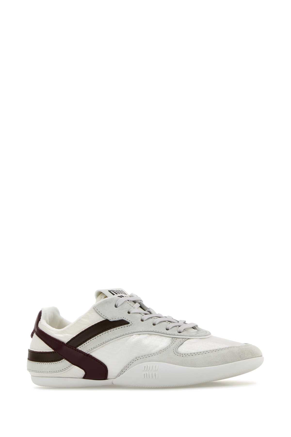 MIU MIU Technical Fabric and Suede Sneaker for Women