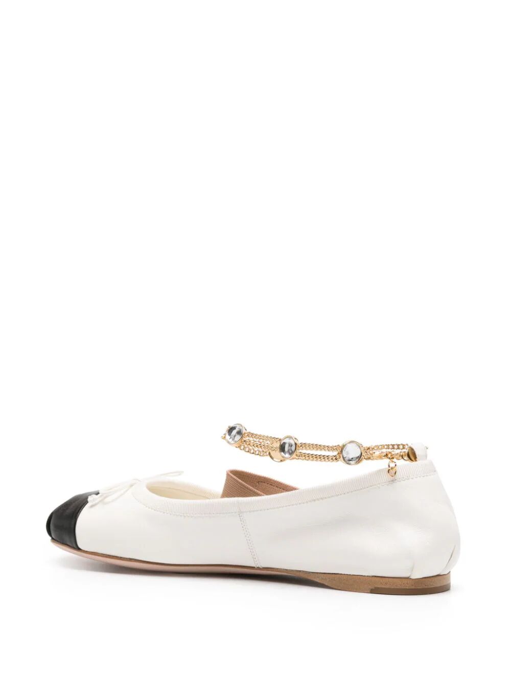 MIU MIU Stylish Ballerinas with Chain-Link Detail