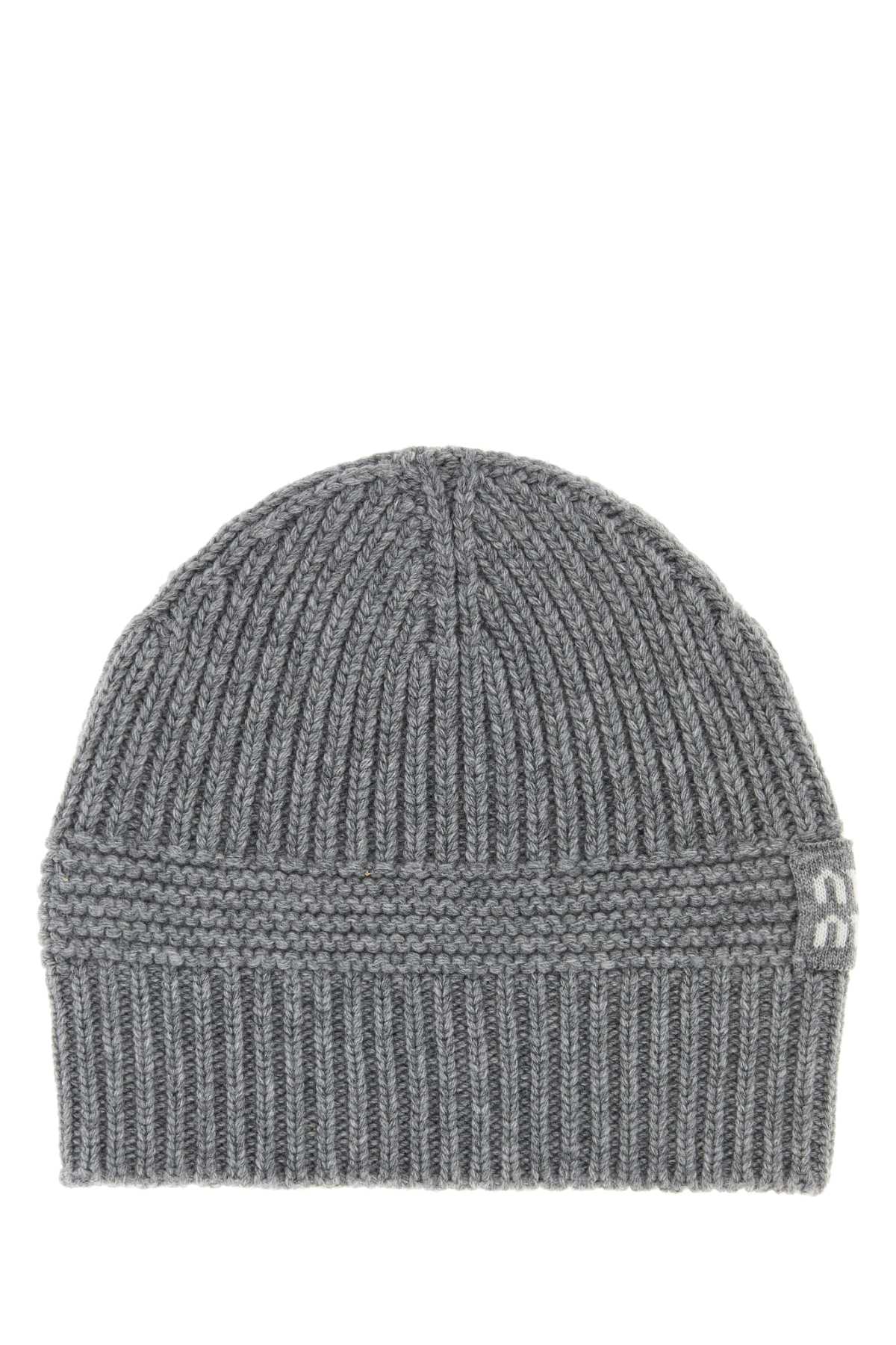 MIU MIU Stretch Wool Blend Beanie Hat