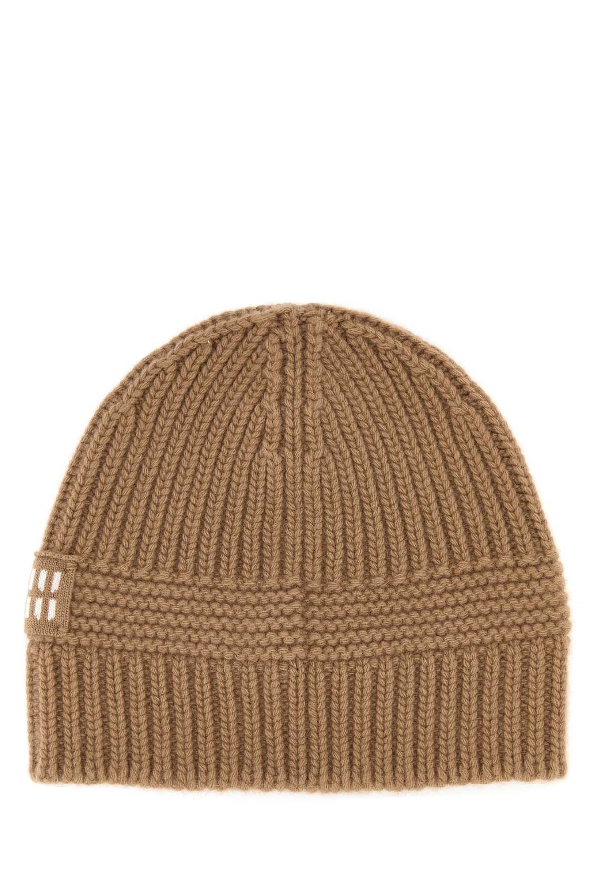 MIU MIU Biscuit Stretch Wool Beanie Hat
