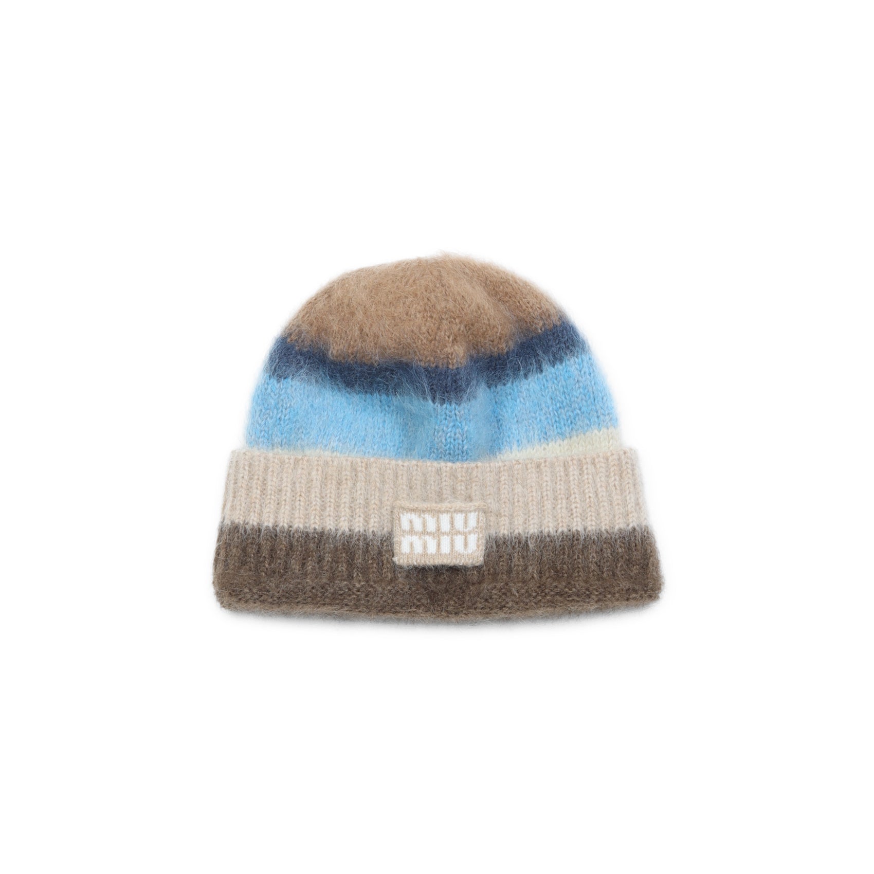 MIU MIU Embroidered Mohair Blend Beanie Hat