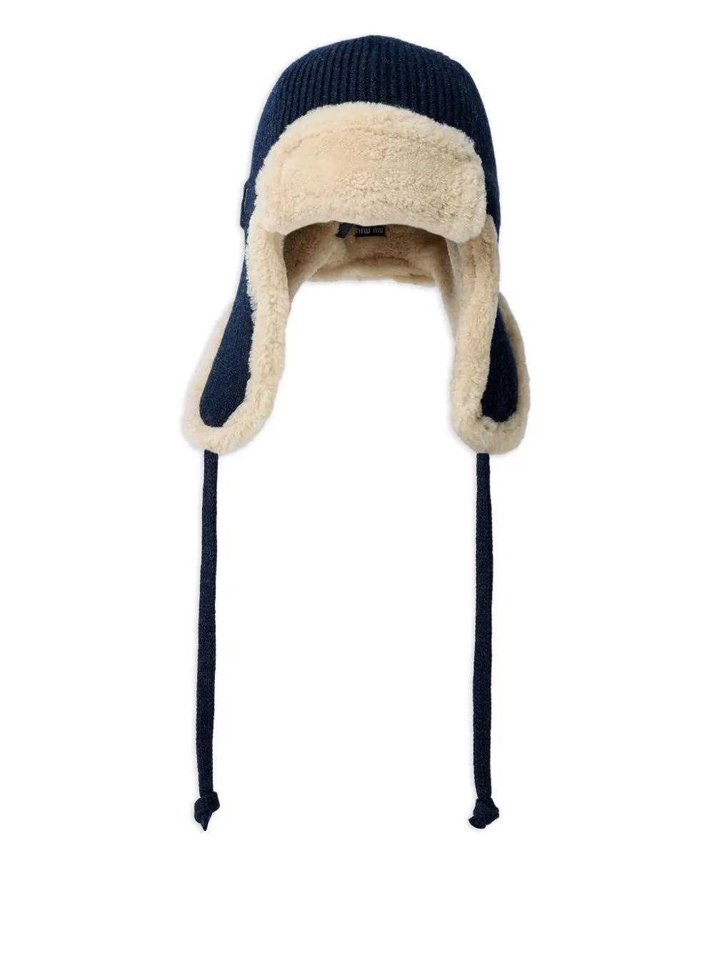 MIU MIU Logo Motif Trapper Hat