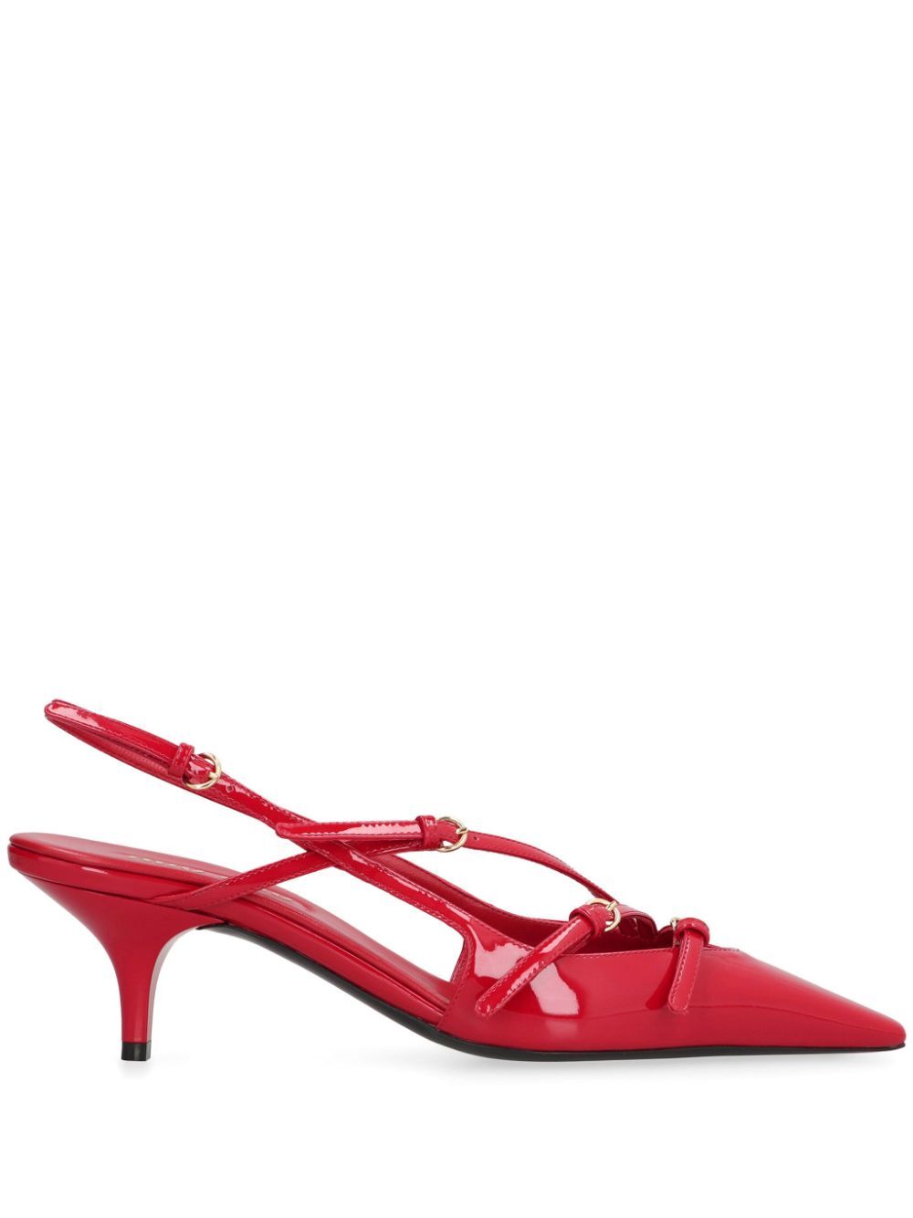 MIU MIU Patent Leather Slingbacks with Buckles - 5.5 cm Heel