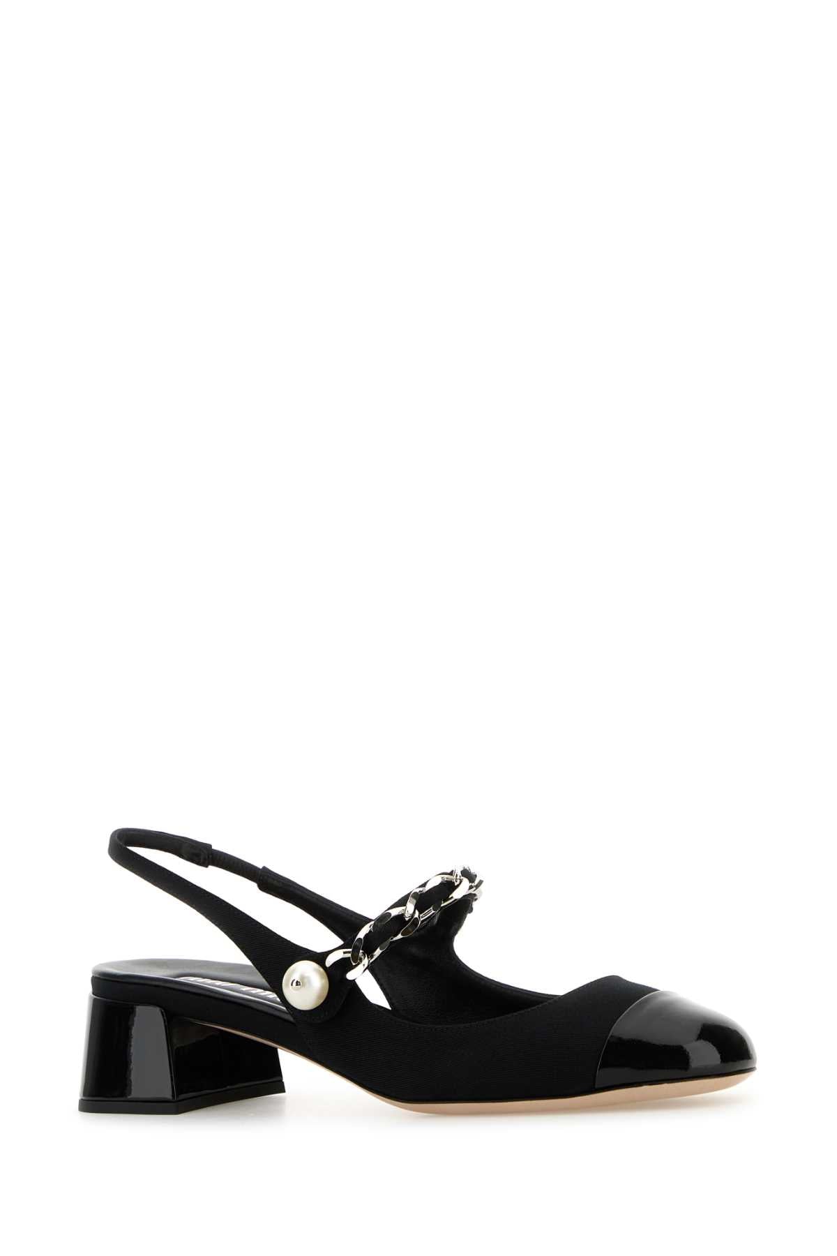MIU MIU Elegant Canvas and Leather Pumps for Women