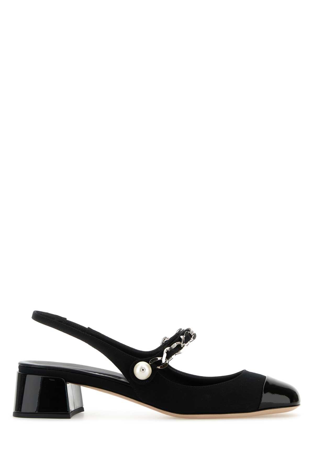 MIU MIU Elegant Canvas and Leather Pumps for Women