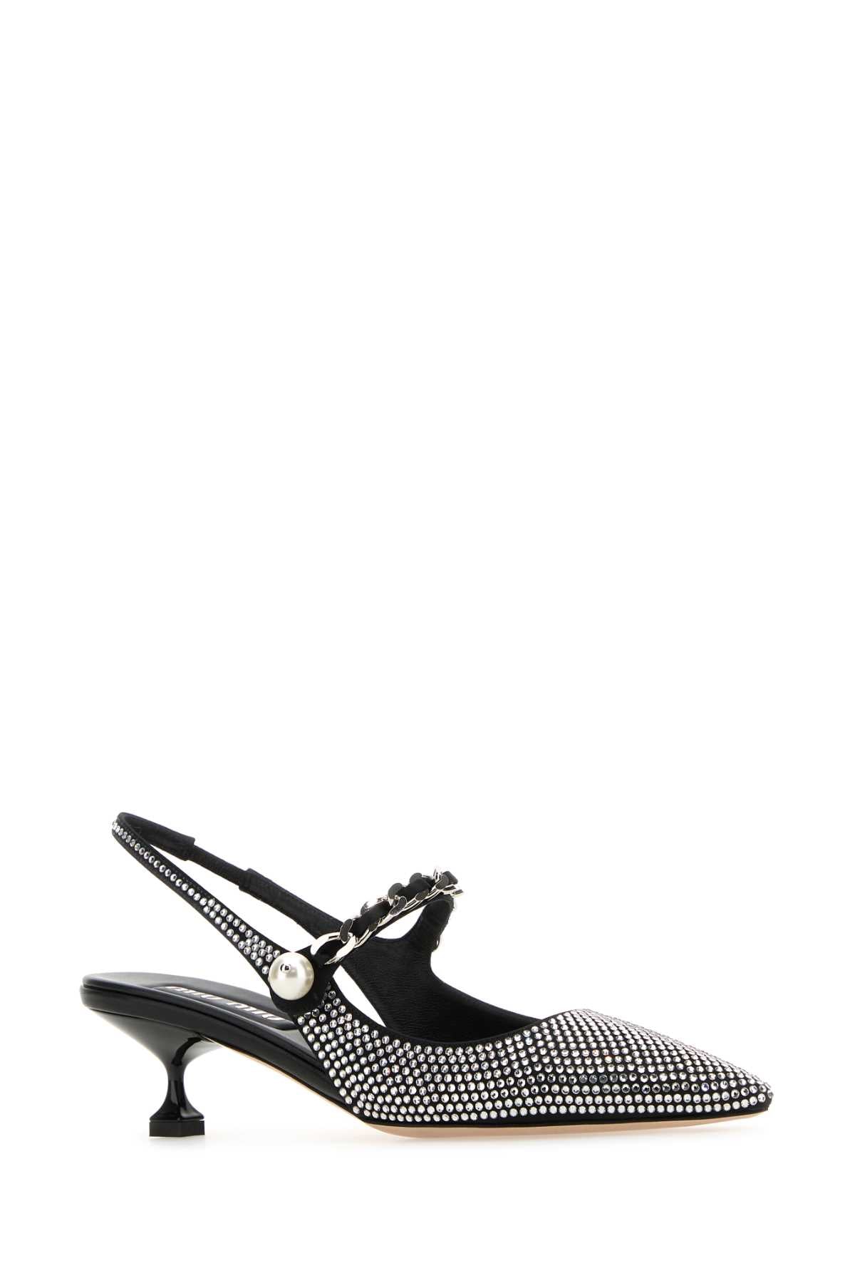 MIU MIU Embellished Satin Pumps for Women