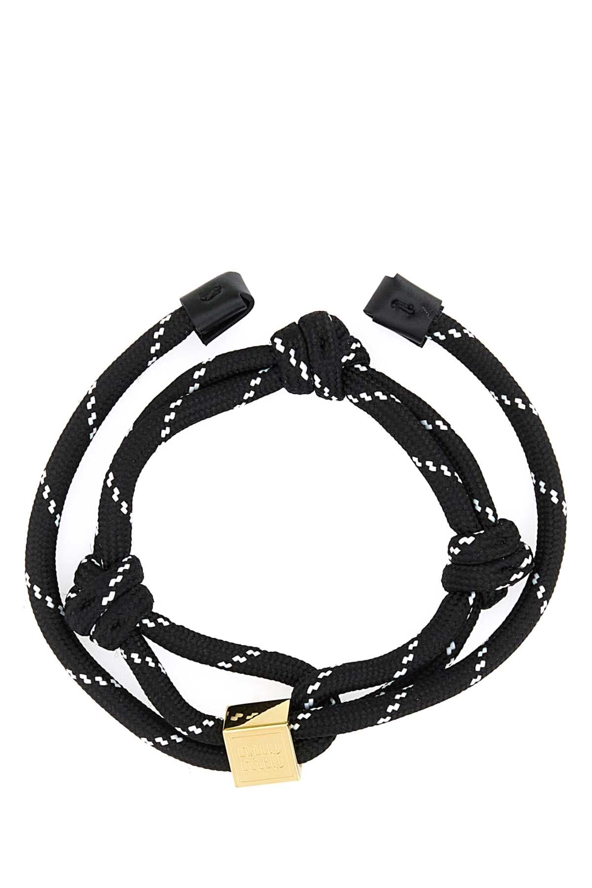 MIU MIU Fabric Bracelet with Charms for Women