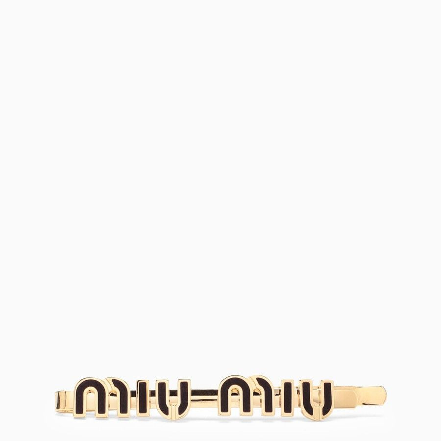 MIU MIU Mini Enamel Logo Hair Clip
