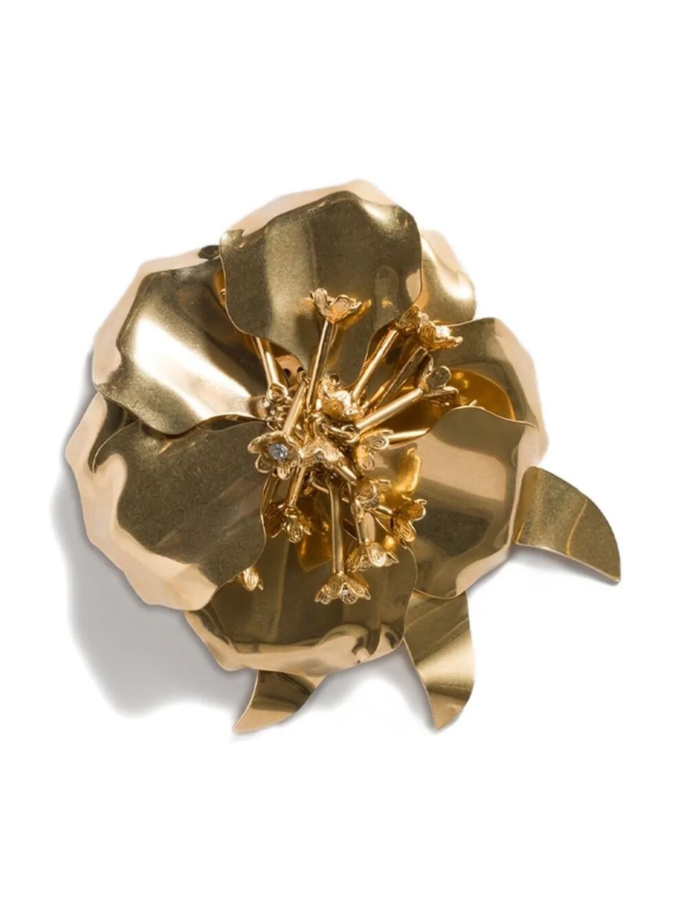 MIU MIU Gold Metal Brooch