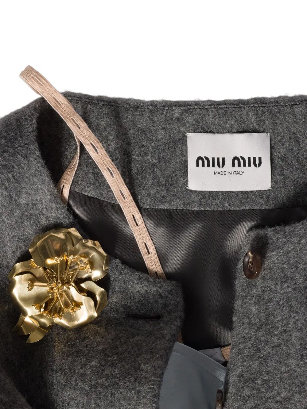 MIU MIU Gold Metal Brooch