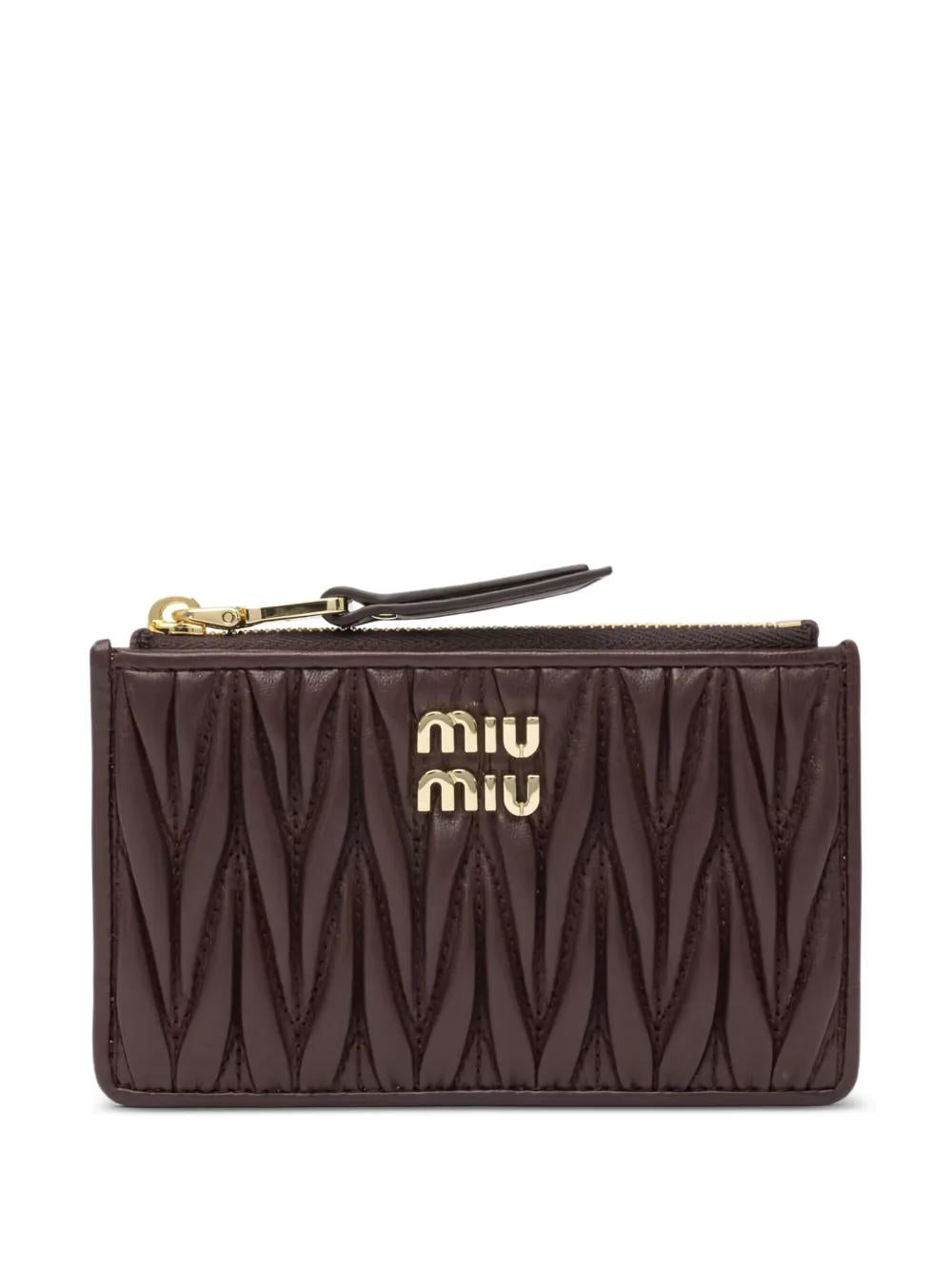 MIU MIU Mini Zipped Wallet with Logo