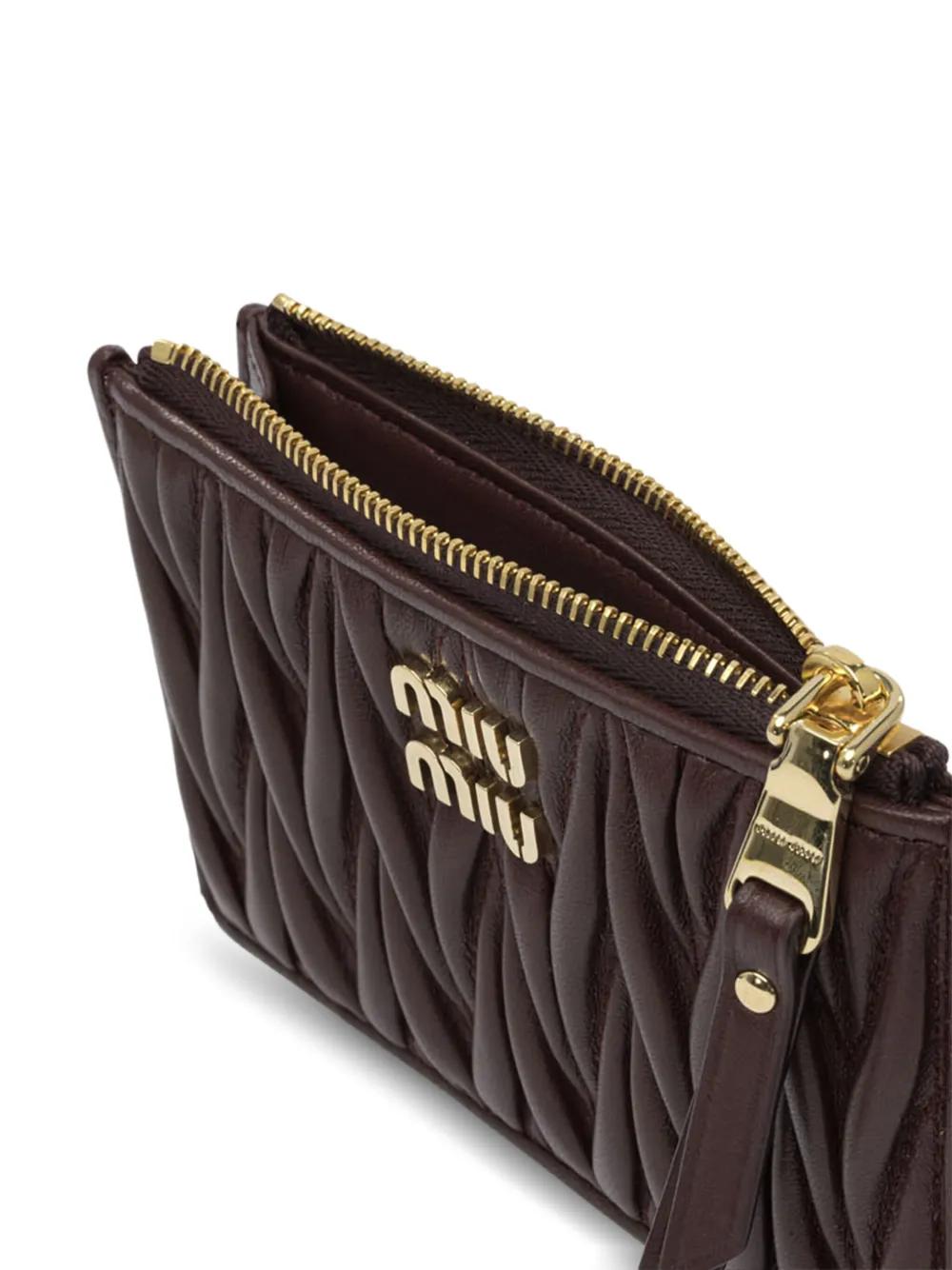 MIU MIU Mini Matelasse Card Holder