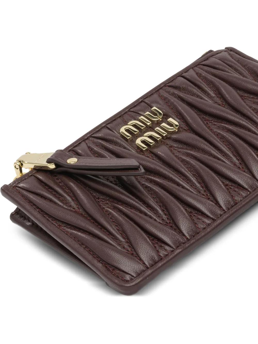 MIU MIU Mini Zipped Wallet with Logo