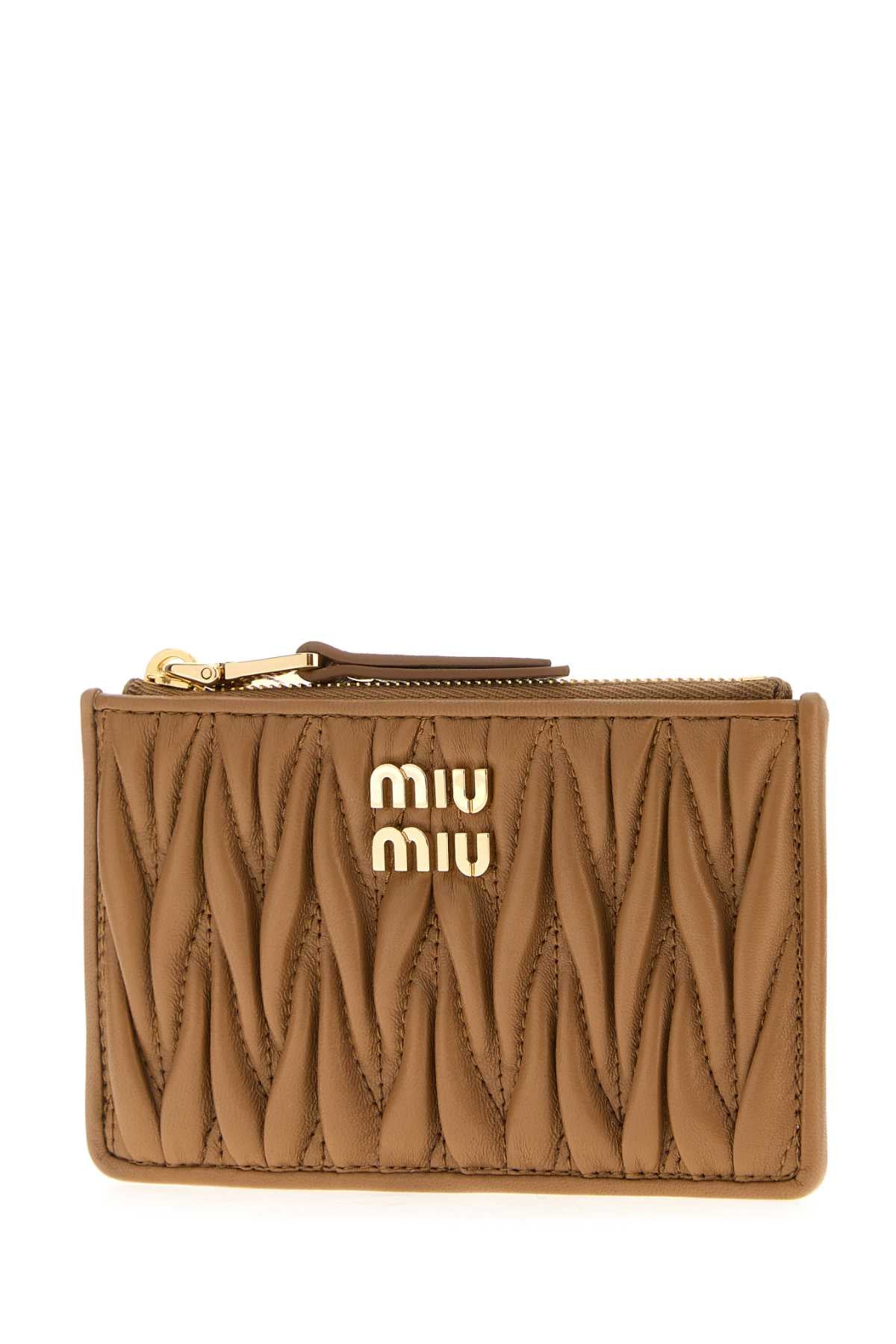 MIU MIU Mini Nappa Leather Card Holder