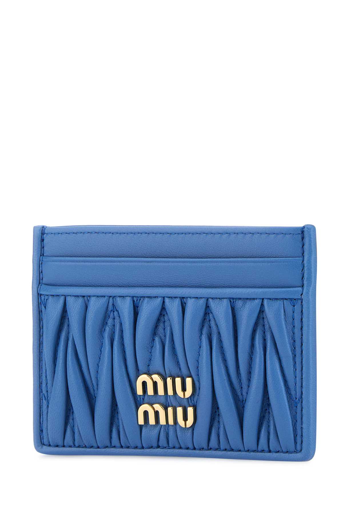 MIU MIU Mini Quilted Leather Wallet with Automatic Clasp