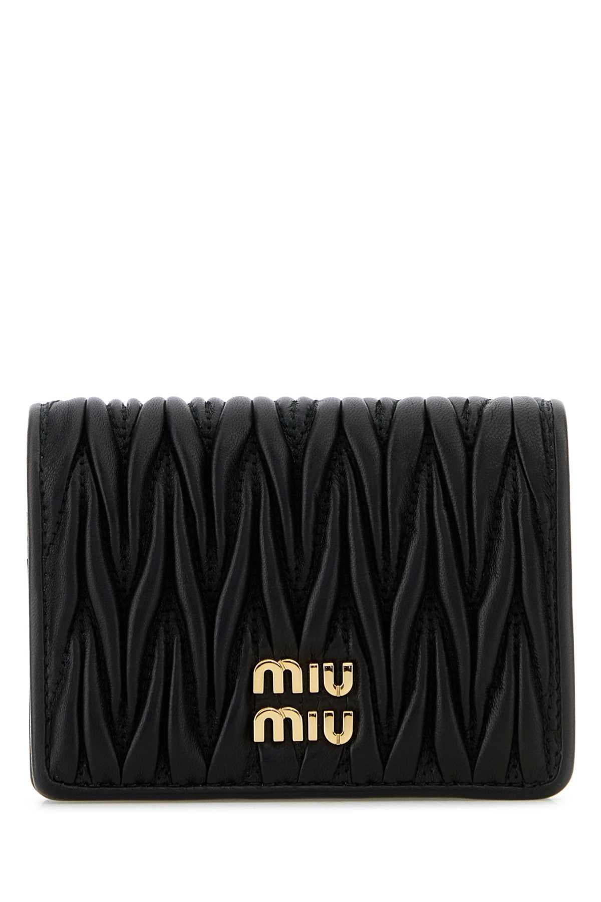 MIU MIU Mini Leather Wallet - 11 cm x 8 cm x 3.5 cm