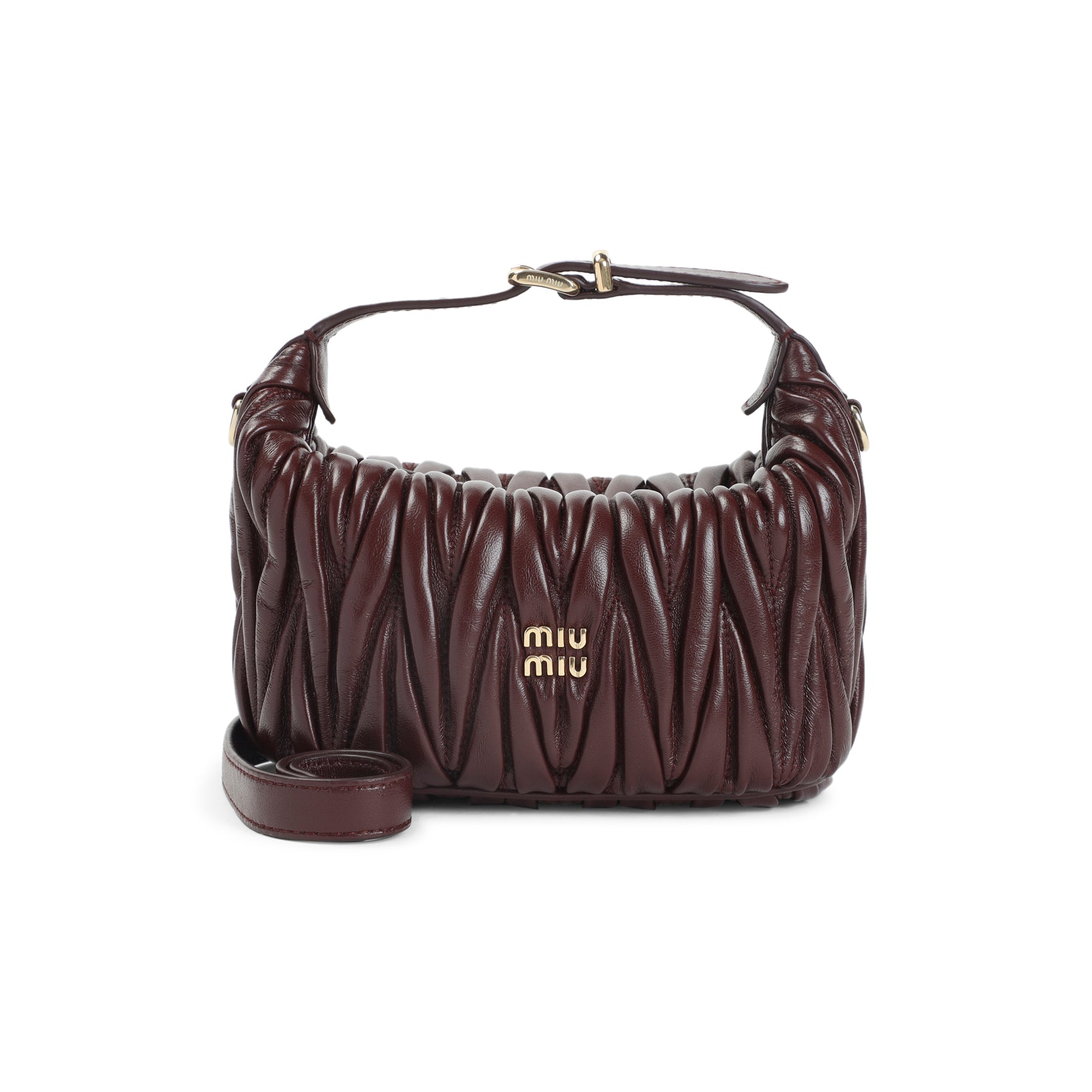 MIU MIU Mini Handbag with Matelasse Lamb Leather - FW25