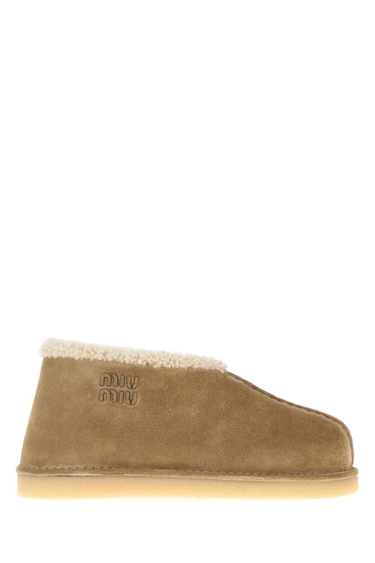MIU MIU Suede Ankle Boots for Women - Fall/Winter 2025