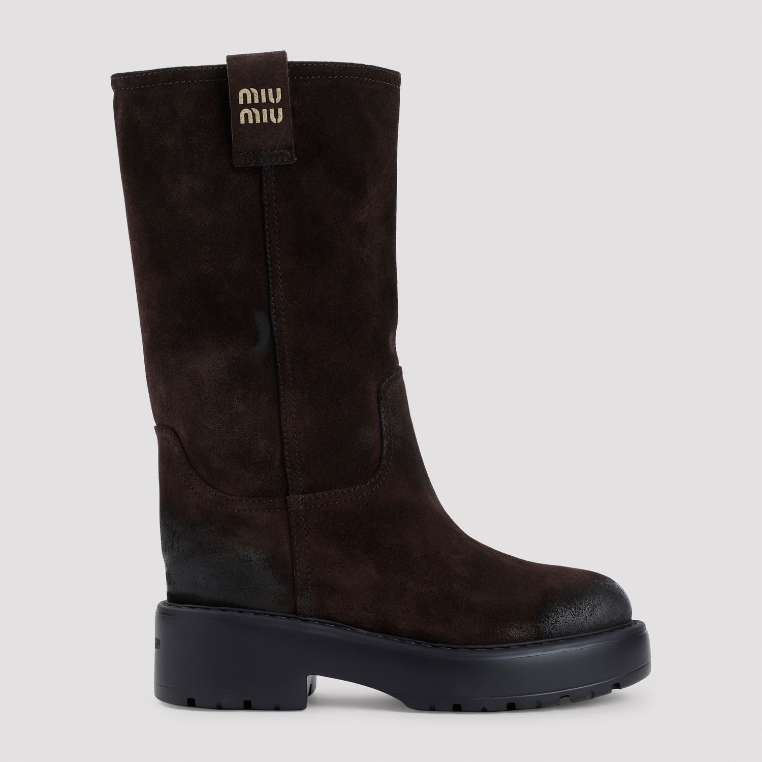 MIU MIU High Heel Women's Leather Boots
