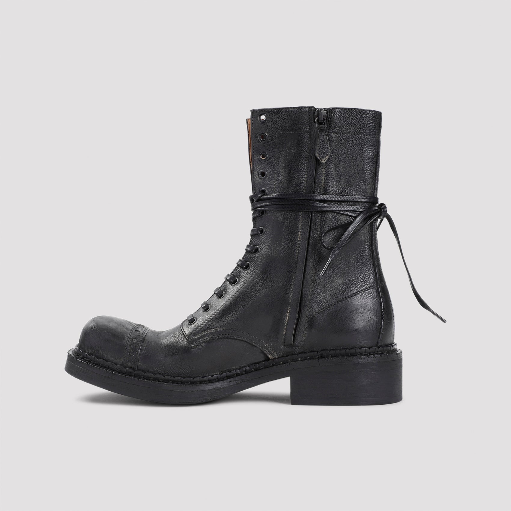 MIU MIU Luxury Leather Ankle Boots for Women