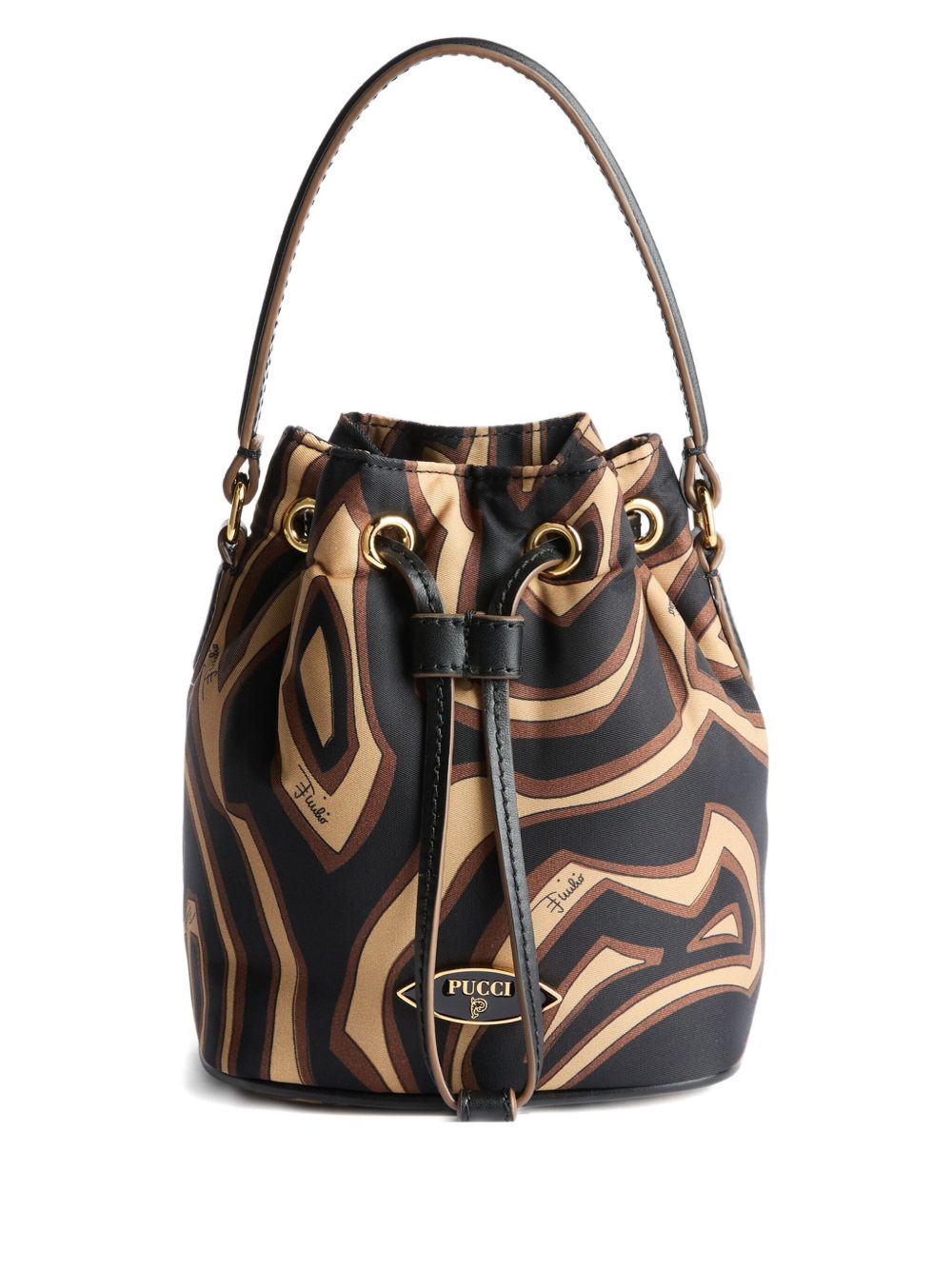 EMILIO PUCCI Printed Bucket Handbag
