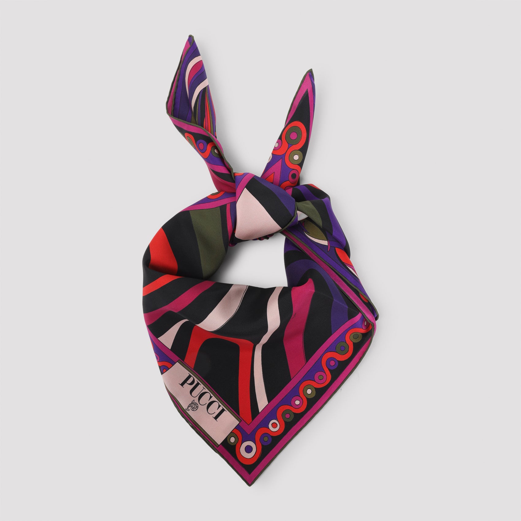 EMILIO PUCCI Abstract-Print Silk Foulard