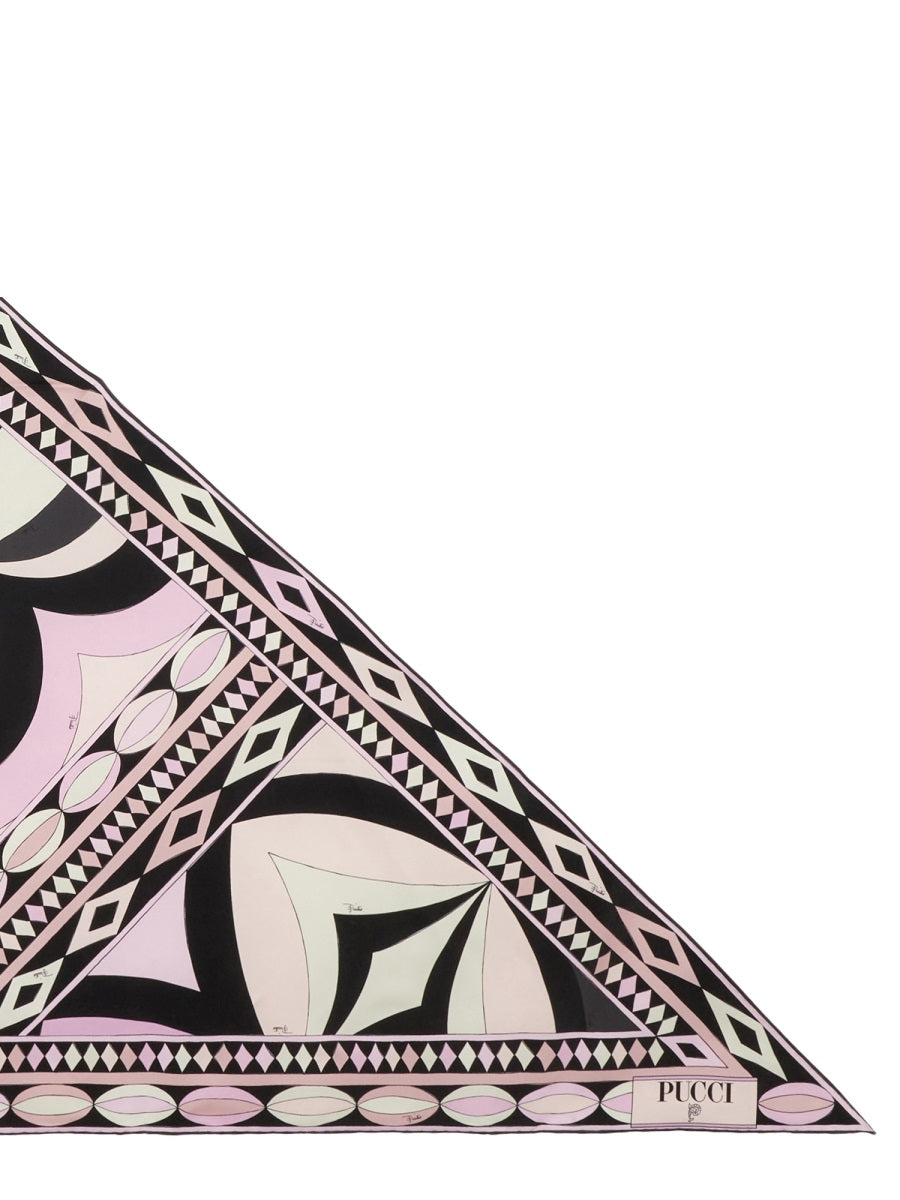 PUCCI Triangle Scarf in Necklace Print