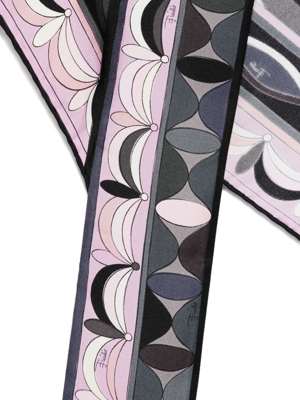 PUCCI Triangle Silk Scarf in Print Mix
