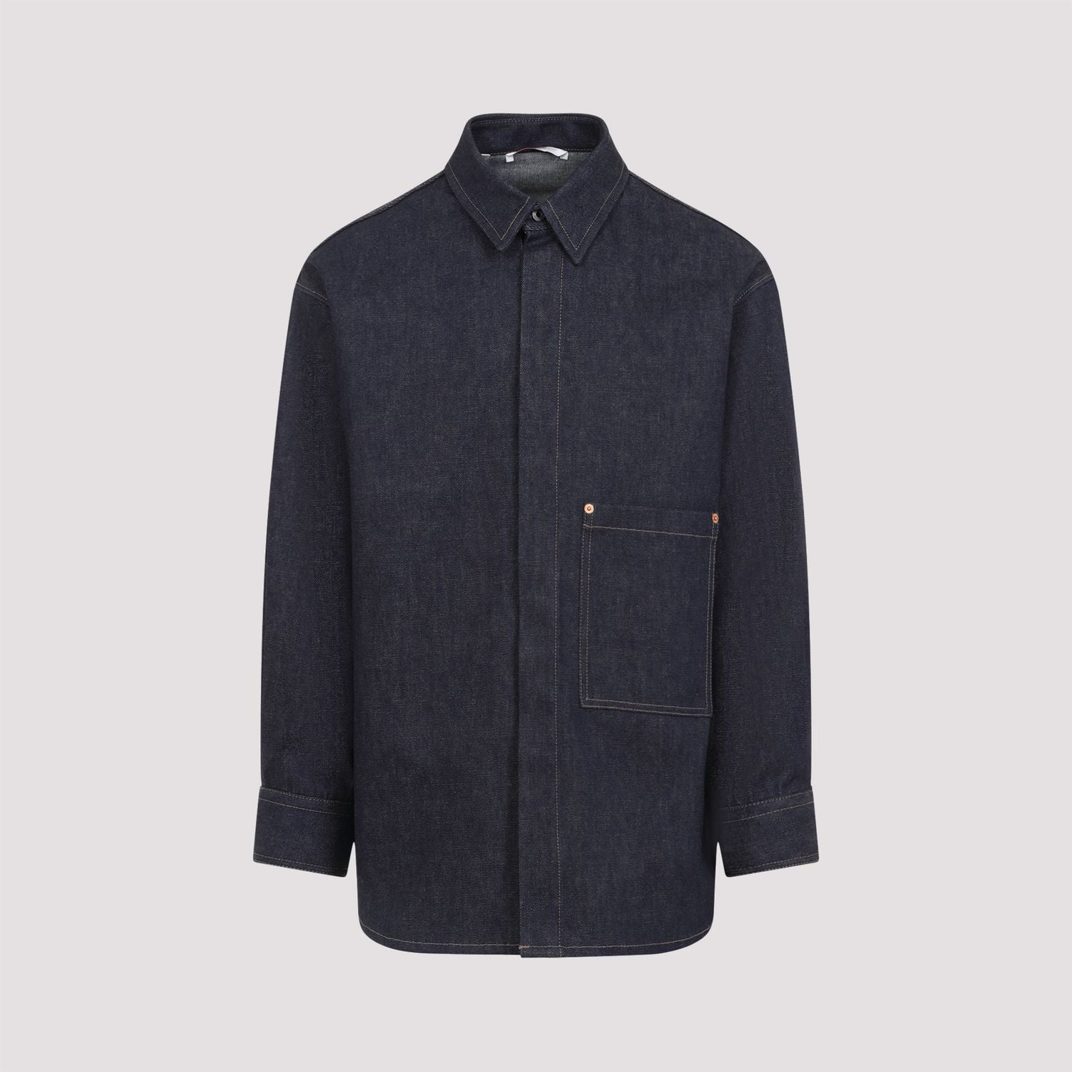 VALENTINO GARAVANI Oversized Denim Shirt for Men