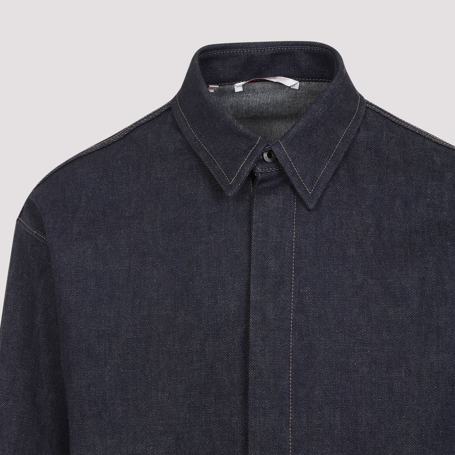 VALENTINO GARAVANI Oversized Denim Shirt for Men